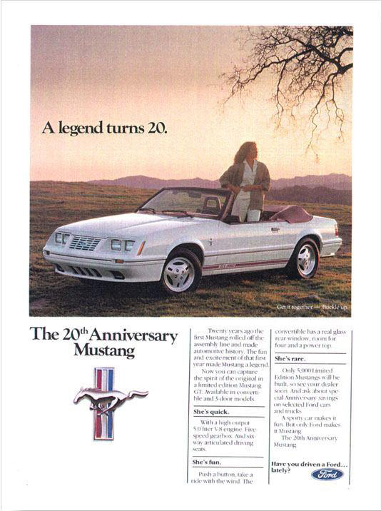 1984 Ford Mustang Advertising